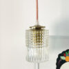 Suspension design verre et cuivre.
