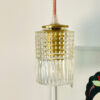 Suspension luminaire vintage en verre.