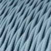 Câble textile Bleu océan coton tressé en bobine. Tressé 2x0,75mm. - TC53