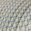Câble textile et losange beige rond. - RD65