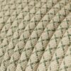 Câble textile Vert thym et losange beige - rond. - RD62
