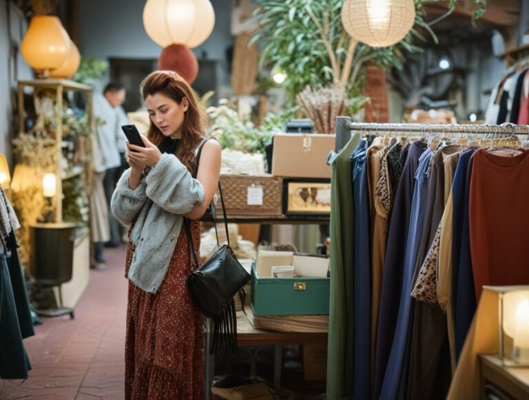 Inspiring stroll through a vintage boutique. Surrounded by retro clothing and warmlighting, the timeless charm of vintage remains irresistible.